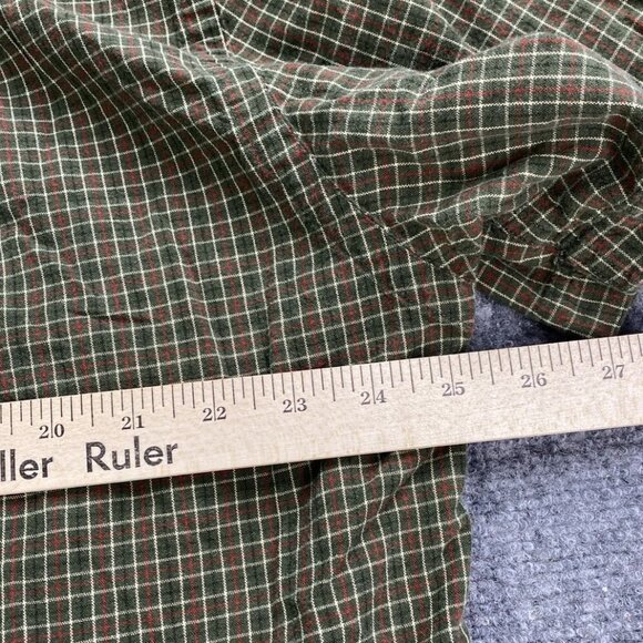 VTG Abercrombie & Fitch Shirt Mens Green Plaid Button Down 90s Preppy Hong Kong - Picture 7 of 8